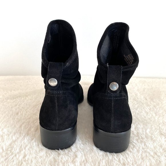 Lucky Brand Lollin Women's Pull-on Ankle Boots, Black Oiled Suede, Size 8.5 M - Picture 5 of 9